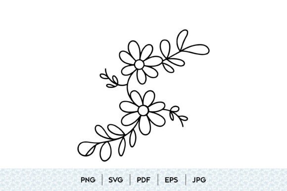 Download Minimal Floral Branch Line Art SVG - Minimal Collection
