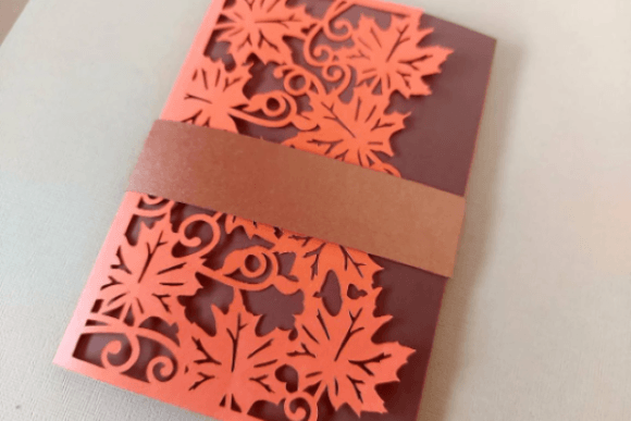 Download Autumn Wedding Tri Fold Pocket Card - Wedding Collection