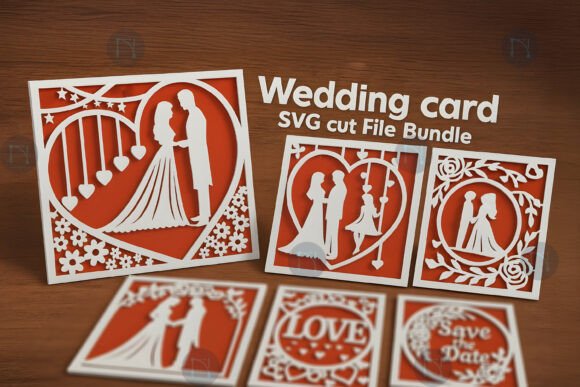 Download Paper Cut Wedding Card SVG Bundle - Wedding Collection