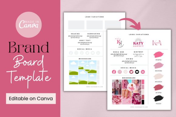 Download Brand Board Canva Template, Branding Kit - Brand Collection