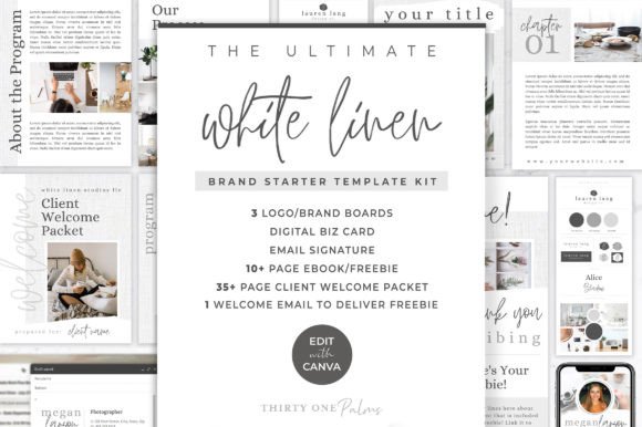 Download Branding Kit Bundle for Canva | Linen - Brand Collection